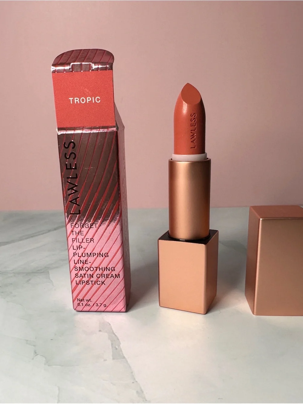 LAWLESS Tropic Satin Cream Lipstick - Coral Peach